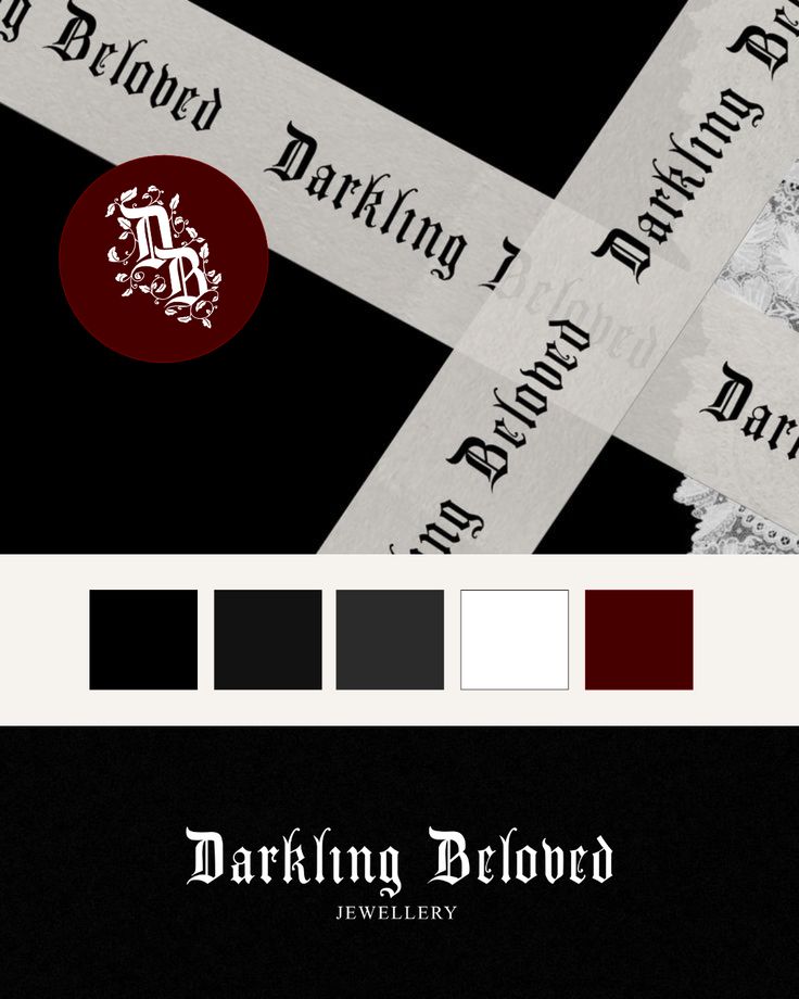 Gothic dark romantic Jewellery Visual Identity Brand identity by NC Create